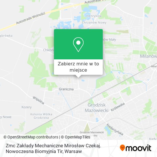 Mapa Zmc Zakłady Mechaniczne Mirosław Czekaj. Nowoczesna Biomyjnia Tir