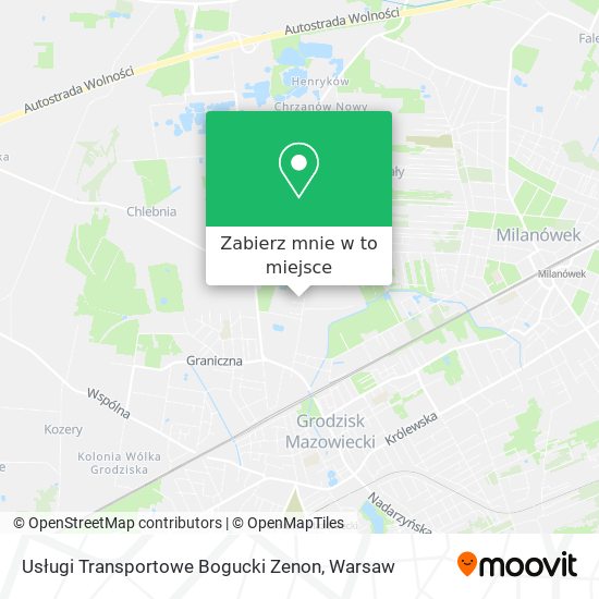 Mapa Usługi Transportowe Bogucki Zenon