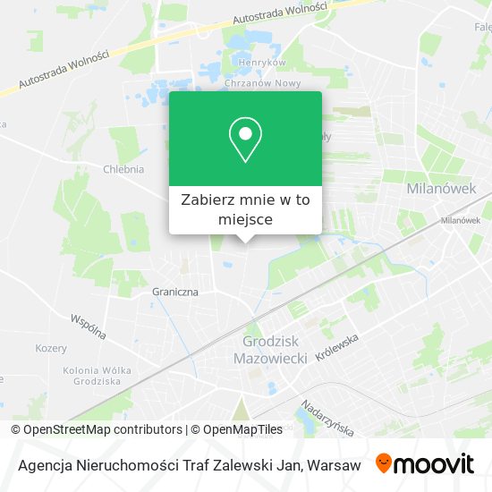 Mapa Agencja Nieruchomości Traf Zalewski Jan