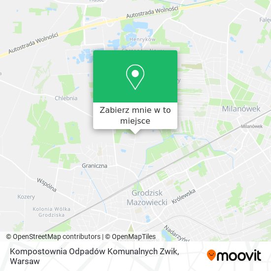 Mapa Kompostownia Odpadów Komunalnych Zwik