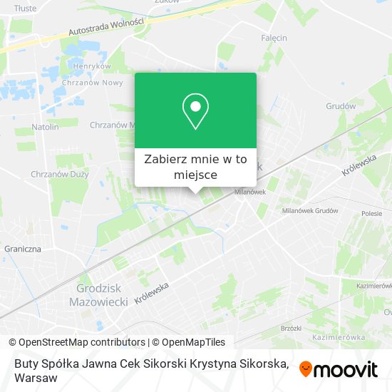 Mapa Buty Spółka Jawna Cek Sikorski Krystyna Sikorska