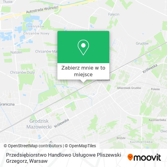 Mapa Przedsiębiorstwo Handlowo Usługowe Pliszewski Grzegorz