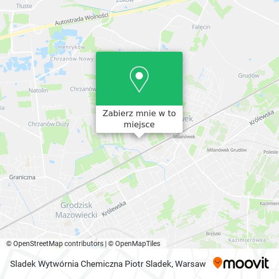 Mapa Sladek Wytwórnia Chemiczna Piotr Sladek