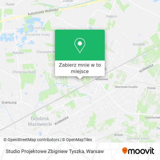 Mapa Studio Projektowe Zbigniew Tyszka