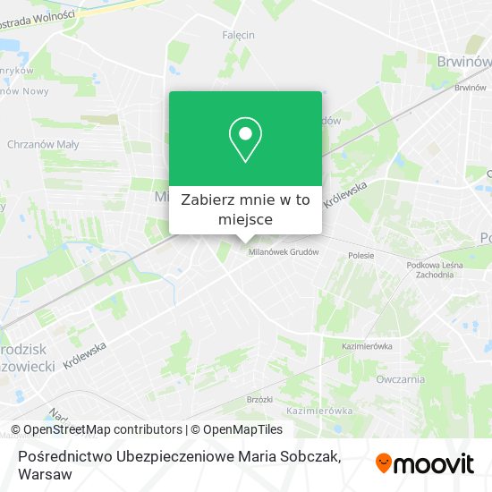 Mapa Pośrednictwo Ubezpieczeniowe Maria Sobczak