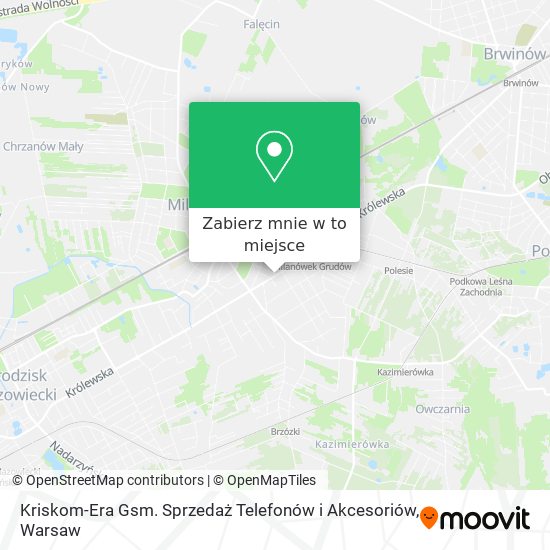 Mapa Kriskom-Era Gsm. Sprzedaż Telefonów i Akcesoriów