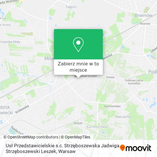 Mapa Usł Przedstawicielskie s.c. Strzęboszewska Jadwiga Strzęboszewski Leszek