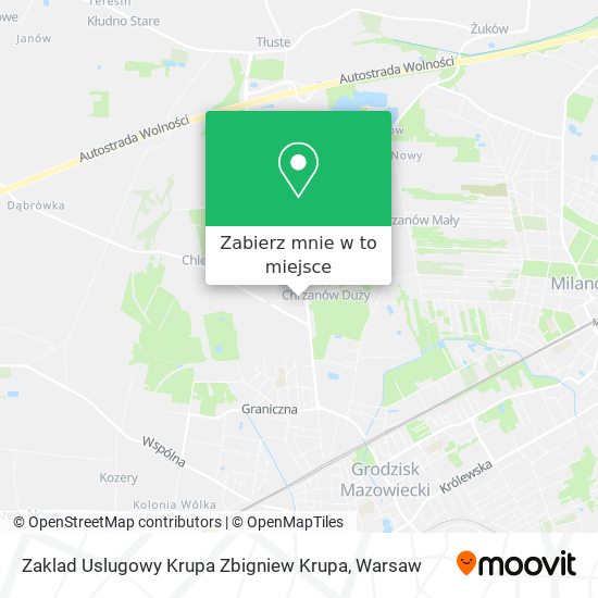 Mapa Zaklad Uslugowy Krupa Zbigniew Krupa