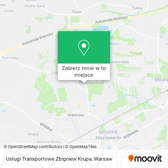 Mapa Usługi Transportowe Zbigniew Krupa