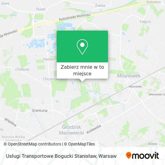 Mapa Usługi Transportowe Bogucki Stanisław