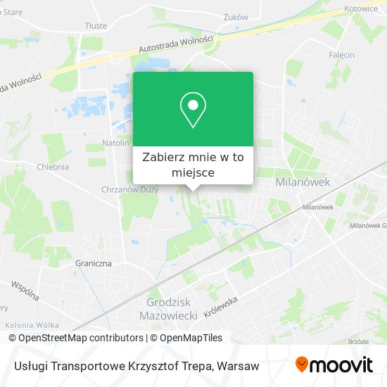 Mapa Usługi Transportowe Krzysztof Trepa