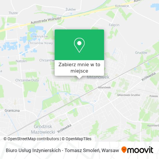 Mapa Biuro Usług Inżynierskich - Tomasz Smoleń