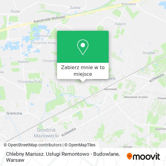 Mapa Chlebny Mariusz. Usługi Remontowo - Budowlane