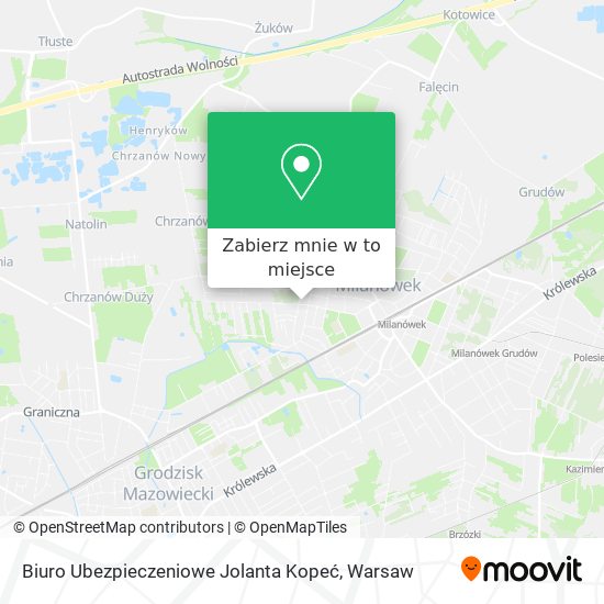 Mapa Biuro Ubezpieczeniowe Jolanta Kopeć