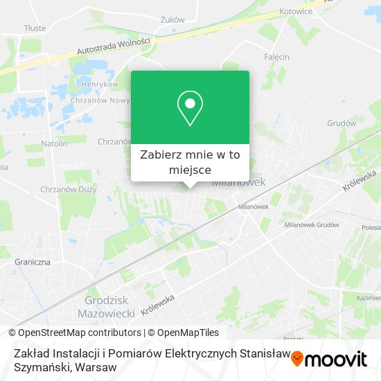 Mapa Zakład Instalacji i Pomiarów Elektrycznych Stanisław Szymański