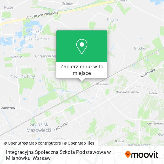 Mapa Integracyjna Społeczna Szkoła Podstawowa w Milanówku