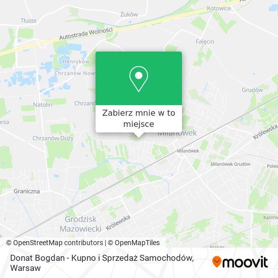 Mapa Donat Bogdan - Kupno i Sprzedaż Samochodów