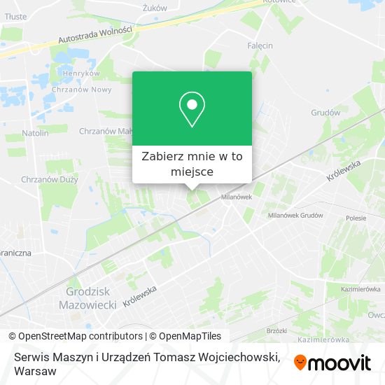 Mapa Serwis Maszyn i Urządzeń Tomasz Wojciechowski