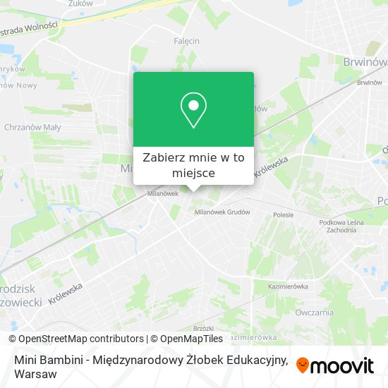 Mapa Mini Bambini - Międzynarodowy Żłobek Edukacyjny