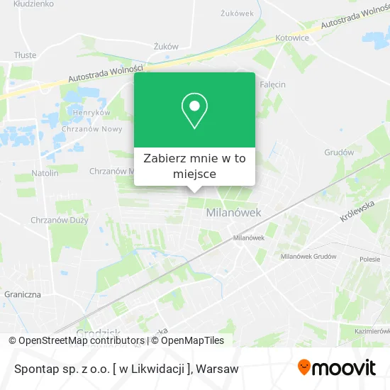 Mapa Spontap sp. z o.o. [ w Likwidacji ]