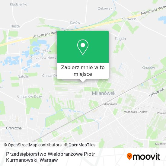 Mapa Przedsiębiorstwo Wielobranżowe Piotr Kurmanowski