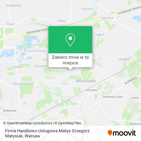 Mapa Firma Handlowo-Usługowa Matys Grzegorz Matysiak