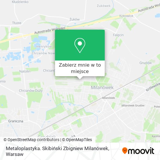 Mapa Metaloplastyka. Skibiński Zbigniew Milanówek