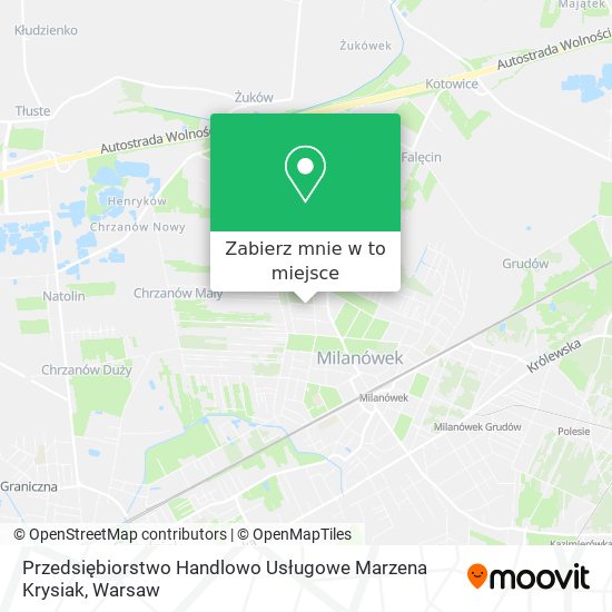 Mapa Przedsiębiorstwo Handlowo Usługowe Marzena Krysiak