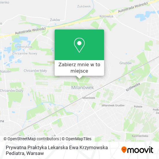 Mapa Prywatna Praktyka Lekarska Ewa Krzymowska Pediatra