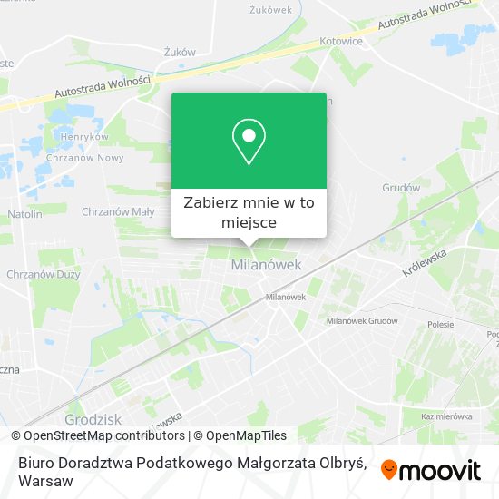 Mapa Biuro Doradztwa Podatkowego Małgorzata Olbryś