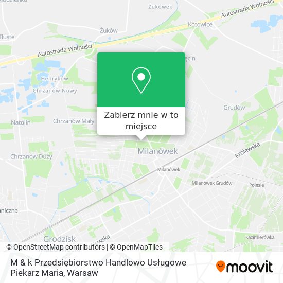 Mapa M & k Przedsiębiorstwo Handlowo Usługowe Piekarz Maria