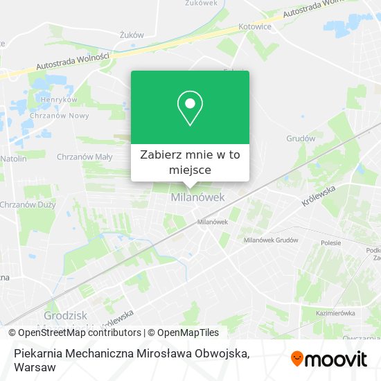 Mapa Piekarnia Mechaniczna Mirosława Obwojska