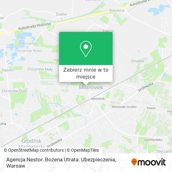 Mapa Agencja Nestor. Bożena Utrata. Ubezpieczenia