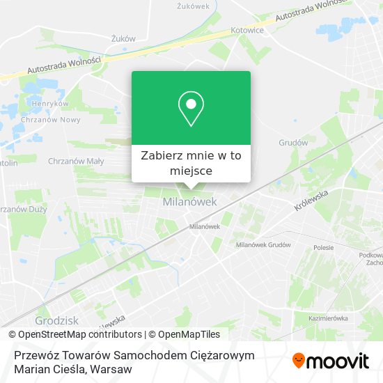 Mapa Przewóz Towarów Samochodem Ciężarowym Marian Cieśla