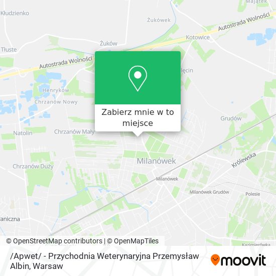 Mapa /Apwet/ - Przychodnia Weterynaryjna Przemysław Albin