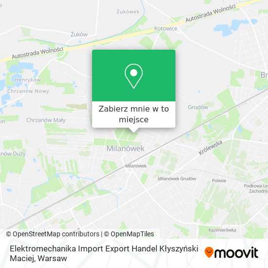 Mapa Elektromechanika Import Export Handel Kłyszyński Maciej