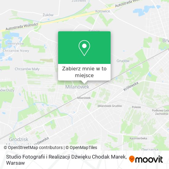 Mapa Studio Fotografii i Realizacji Dźwięku Chodak Marek