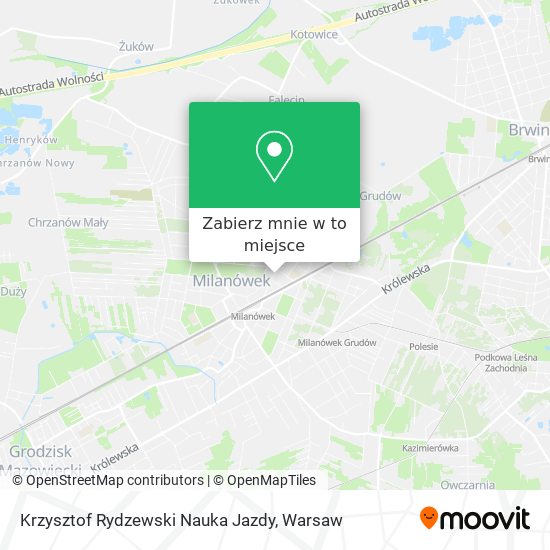 Mapa Krzysztof Rydzewski Nauka Jazdy