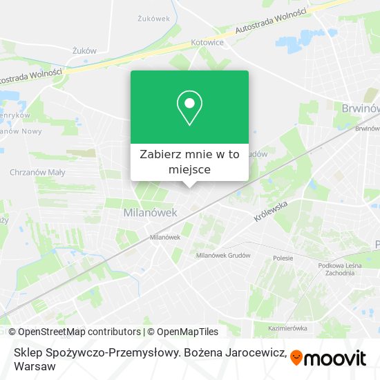 Mapa Sklep Spożywczo-Przemysłowy. Bożena Jarocewicz