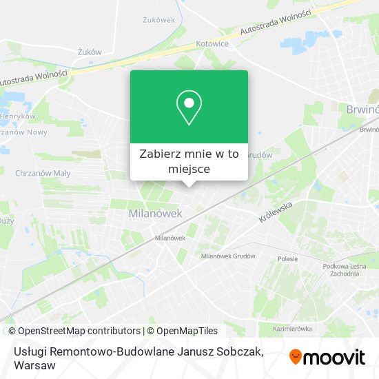 Mapa Usługi Remontowo-Budowlane Janusz Sobczak