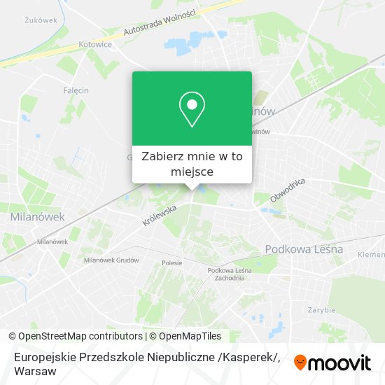 Mapa Europejskie Przedszkole Niepubliczne /Kasperek/