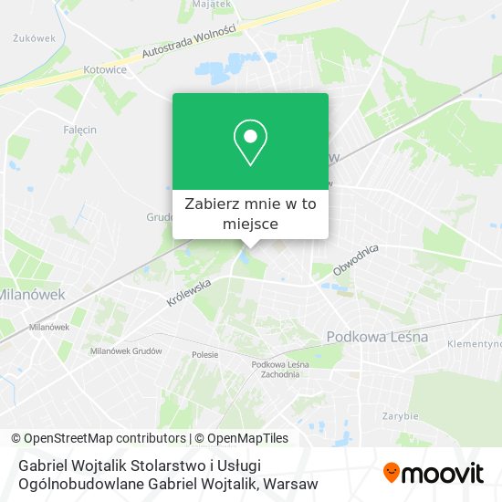 Mapa Gabriel Wojtalik Stolarstwo i Usługi Ogólnobudowlane Gabriel Wojtalik