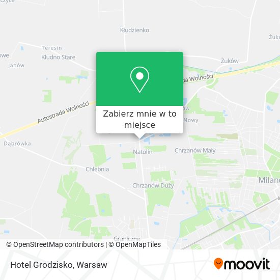 Mapa Hotel Grodzisko