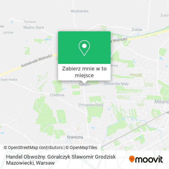 Mapa Handel Obwoźny. Góralczyk Sławomir Grodzisk Mazowiecki