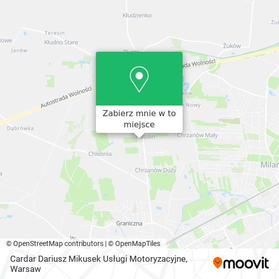 Mapa Cardar Dariusz Mikusek Usługi Motoryzacyjne