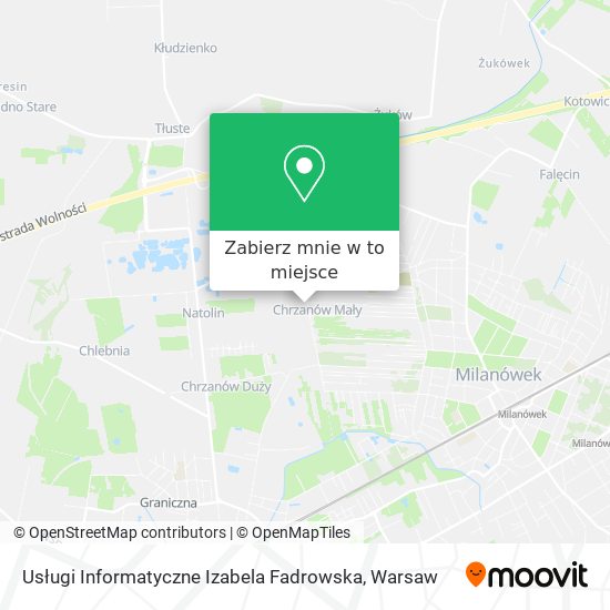 Mapa Usługi Informatyczne Izabela Fadrowska