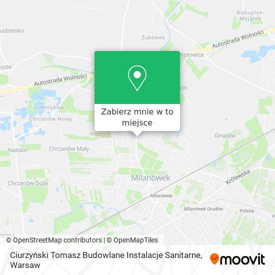 Mapa Ciurzyński Tomasz Budowlane Instalacje Sanitarne