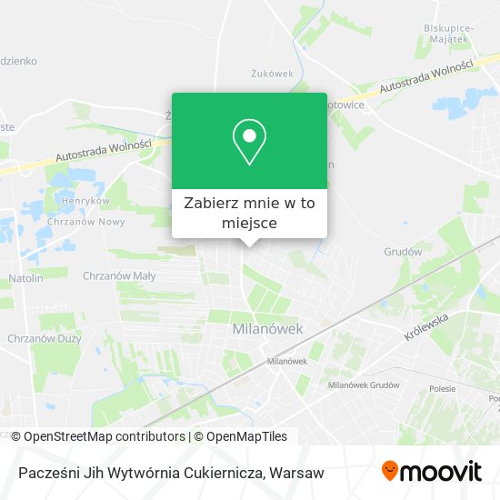 Mapa Pacześni Jih Wytwórnia Cukiernicza