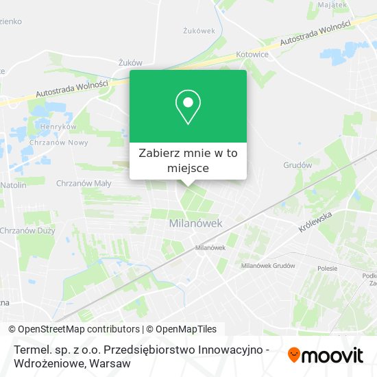 Mapa Termel. sp. z o.o. Przedsiębiorstwo Innowacyjno - Wdrożeniowe