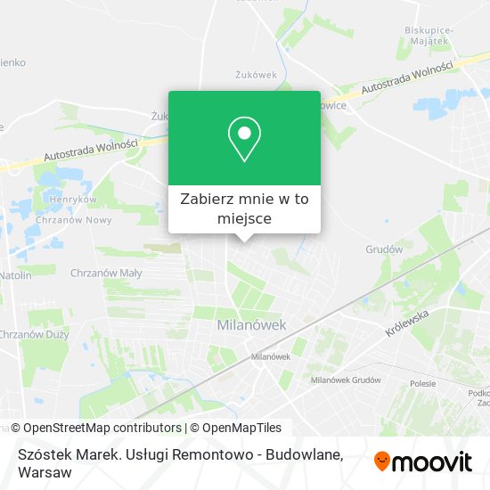 Mapa Szóstek Marek. Usługi Remontowo - Budowlane